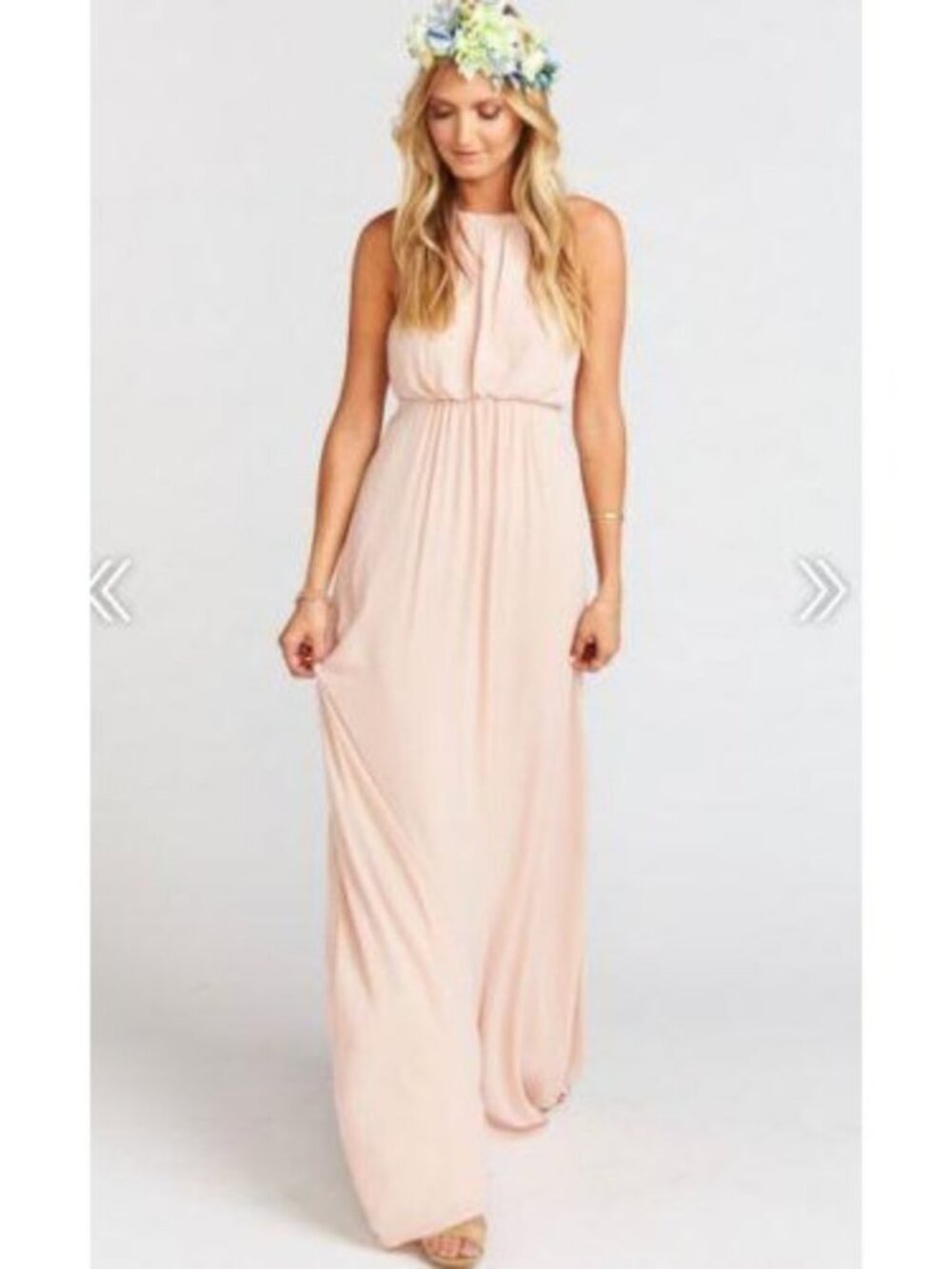 Show Me Your Mumu Dusty Blush Pink Maxi Formal Bridesmaid Dress XS